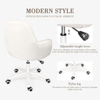 Cute Office Chair Home Computer Chairs Adjustable Task Chairs Modern Office Chair Makeup Chair 360° Swivel Computer Chair Mid Back Chair.