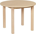 ECR4Kids 30in D Round Hardwood Table with 22in Legs, Kids Furniture, Antique White