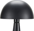 Nourison Home 16" Matte Black Metal Mushroom Table Lamp, Modern, Retro, Desk Light for Bedroom, Dining, Office, Entryway