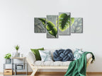 Wieco Art Botanical Paintings Wall Art on Canvas Abstract Green Leaves Canvas Wall Art for Living Room Bedroom Wall Decor Modern Artwork for Home Decorations