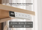 YDN Electric Standing Desk Adjustable Height, 55 x 24 Inches Stand up Desk with Cable Management, Home Office Desks with Splice Board & White Frame, Nature Top