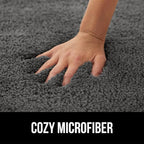 GORILLA GRIP Bathroom Rugs, 36x24, Ultra Soft Absorbent Mat, Thick Plush Bath Rug, Machine Washable, Microfiber Quick Dry, Mats for Shower, Bathtub and Floor, Home Decor Accessories, Charcoal