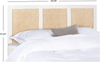 SAFAVIEH Home Collection Vienna White Wash Cane Queen Headboard Platform