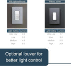 Legrand radiant NTLFULLTCCC6 Full Adjustable LED Night Light Outlet, For Hallways and Stairs, Optional Louver, Black/Light Almond/Ivory (1 Count)