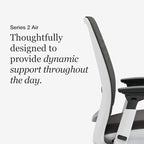 Steelcase Series 2 Office Chair - Ergonomic Work Chair with Wheels for Carpet - with Back Support, Weight-Activated Adjustment & Arm Support - Adjustable Rolling Chairs for Desk - Graphite