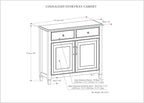 SIMPLIHOME Connaught 40-inch Wide Solid Wood Storage Cabinet in Distressed Grey for Entryway, Living Room, Organizer for Hats, Gloves, Shoes, Keys, Slim Design, Traditional Style