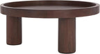 SAFAVIEH Home Collection Meek Brown 3-Leg Round Coffee Table