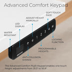 UPLIFTDESK V2 2-Leg Walnut Laminate Wood Standing Desk – Adjustable Height, Advanced 1-Touch Memory Keypad, Under Desk Cable Management, Wire Grommets & Rocker Board (Black C-Frame, 60 x 30 inch)