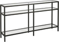 Henn&Hart 55" Wide Rectangular Console Table in Blackened Bronze, Entryway Table, Accent Table for Living Room, Hallway