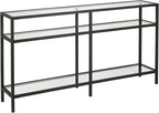Henn&Hart 55" Wide Rectangular Console Table in Blackened Bronze, Entryway Table, Accent Table for Living Room, Hallway