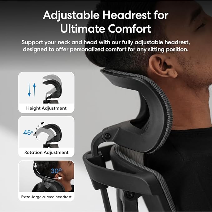 Autonomous ErgoChair Pro Ergonomic Office Chair Mesh Grey Adjustable Lumbar Support, Rolling Swivel - Home Office Desk Chairs with Wheels and Arms - Ergonomic Desk Chair Comfy for Gaming & Long Hours