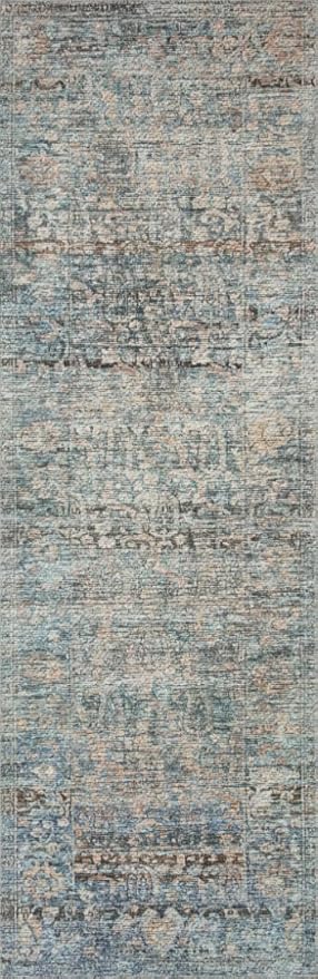 Loloi Amber Lewis Billie Collection BIL-05 Denim/Blush 8'-6" x 11'-6", 0.19" Thick Area Rug