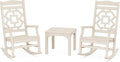 Martha Stewart by POLYWOOD® Chinoiserie 3-Piece Rocking Chair Set in Sand