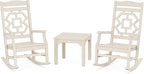Martha Stewart by POLYWOOD® Chinoiserie 3-Piece Rocking Chair Set in Sand