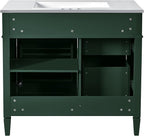 36" Bathroom Vanity with Matching Medicine Cabinet, Modern Sink Storage Cabinet with Drawers, Soft Closing Doors and Shelf, Bathroom Vanities with Sink & Mirror