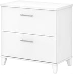 Bush Furniture 2 Drawer Lateral File Cabinet, Letter and Legal-Size Document Storage for Home or Professional Office, Somerset Collection, White