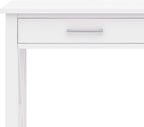 SIMPLIHOME Kitchener Console Table - 47 Inch Wide Solid Wood Sofa Table in White, Contemporary Storage Table for Entryway or Living Room with 2 Drawers, Bottom Shelf, and X-Design Side Panels