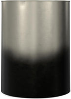 SIMPLIHOME Curtis Industrial 16 Inch Wide Metal Cylinder Accent Table in Ombre Black / Silver, Fully Assembled, For the Living Room and Bedroom