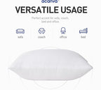 Acanva Indoor Decorative 28x28 Throw Pillow Inserts Pack of 2, Premium Polyester Fiber Fill Square Sham Stuffer Cushion for Sofa, Bed, Couch and Chair, Machine Washable, 2 Count (Pack of 1), White