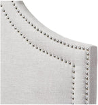 Maykoosh Eclectic Elegance Allure Modern and Contemporary Fabric Upholstered Headboard, Nailded Trim Head Board