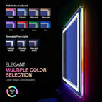 40x36 Inch RGB LED Bathroom Mirror with Lights, Color Changing RGB Backlit LED Mirror for Bathroom,Lighted Vanity Mirrors for Bathroom Wall, Dimmable, Anti-Fog (RGB Backlit+Front-Lit)