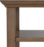 SIMPLIHOME Acadian 14-inch Wide Solid Wood Narrow End Table in Rustic Natural Aged Brown, Transitional-Style Side Table for Living Room, Bedroom, or Family Room with 2 Open Shelves