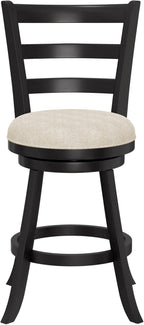 Hillsdale Laymon Wood Kitchen Counter Height Swivel Stool, Black