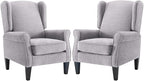 Accent Chair for Living Room Set of 2, High Back Reading Armchairs with Removable Seat Cushion, Mid-Century Single Couch in Fabric, Modern Ergonomic Wingback Chair for Bedroom,Club, Balcony