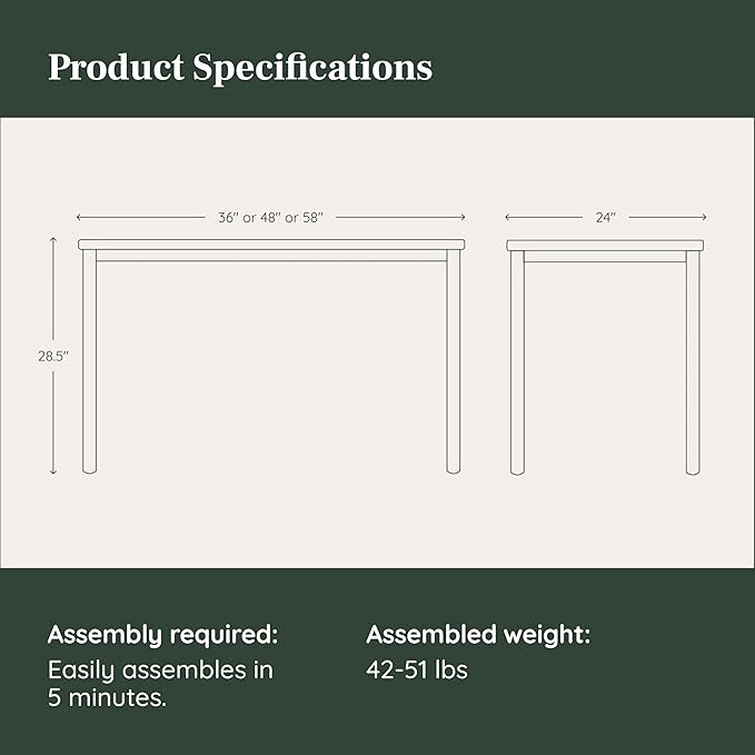 Branch Daily Desk - Functional at Home Office Desk with Effortless Assembly, Timeless Design, Rounded Corners, and Built-in Cable Notch - 58” W x 27” H x 24” D - Walnut - White