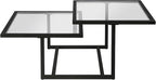 Henn&Hart 43" Wide Square Coffee Table in Blackened Bronze, Modern coffee tables for living room, studio apartment essentials