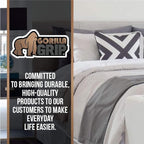 GORILLA GRIP Non Slip Mattress Gripper, Prevents Mattresses from Sliding and Holds Bed in Place, Pad Grips Beds, Sofa, Couch, Chair Cushions and Helps Keep Topper from Slipping, 2 Pack Pads, King