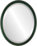 OVALCREST Oval Beveled Wall Mirror for Home Decor - Toronto Style - Hunter Green - 22" x 18"