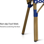 PURPLE LEAF 9 Pieces Outdoor Dining Set Patio Furniture Set with Large Aluminum Table and French Bistro Chairs for Garden Backyard Deep Blue Patio Dining Set