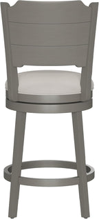 Hillsdale Clarion Swivel Counter Height Stool, Distressed Gray
