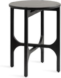 Kate and Laurel Kroscove Modern Geometric Mango Wood Round Side Table, 18 x 18 x 24, Black, Transitional Wood End Table for Use as Bedroom Nightstand or Living Room Decor Piece