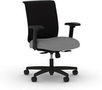 HON Convergence Ergonomic Office Chair, Breathable Back Support Mesh, Adjustable Arms, Computer Chair with Lumbar Support, Rolling Swivel Wheels, Comfortable Synchro-Tilt Recline, Fabric, Frost