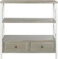 Safavieh American Homes Collection Chandra Console Table, French Grey/White Smoke