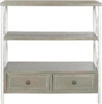 Safavieh American Homes Collection Chandra Console Table, French Grey/White Smoke