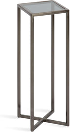 Kate and Laurel Jaspur Modern Drink Table, Gray, Decorative Glam Accent Table for Display and Storage