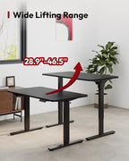 SANODESK Standing Desk Height Adjustable Electric Stand up Desk 40x24 Inches Sit Stand Home Office with Splice Board, Black Frame/Black Top