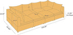 VANOMi Modular Sectional Sofa, 8 Seater Sleeper Sectional Sofa Modular Sectional Couch for Living Room, Sofa Bed-L