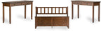 SIMPLIHOME Artisan Console Table - 46 Inch Wide Solid Wood Sofa Table in Russet Brown, Transitional Storage Table for Entryway or Living Room with 2 Drawers and Clean Angle-Edged Top