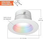 HALO 4" Smart Wi-Fi® Recessed LED Light Powered by WiZ Pro, Dimmable Full Color w/SpaceSense® Motion, Smart Home Ready - RL4069WZRGBWWHR