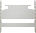 OSP Home Furnishings Spindle Design Cottage Style Headboard, 80.5W x 58.75H inches, Sandcastle Antique White Finish, King Size