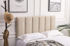 Yongchuang Upholstered King Headboard Linen Head Board for King/Cal King Size Bed Adjustable Height Headboards Panel Oatmeal