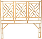 Pemberly Row Bohemian Natural Rattan King Size Standalone Headboard