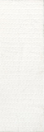 nuLOOM 2'6" x 10' Cozy Plush Area Rug, Machine Washable, Non-Slip, Soft Fluffy Shag Carpet for Living Room Bedroom Kids Room Nursery Home Decor, Nia White