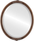 OVALCREST Oval Beveled Wall Mirror for Home Decor - Athena Style - Sunset Gold - 21" x 17" Outside Dimensions