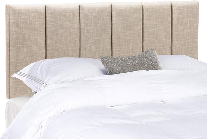 Yongchuang Upholstered King Headboard Linen Head Board for King/Cal King Size Bed Adjustable Height Headboards Panel Oatmeal