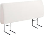 4.7" Upholstered Headboard for King Size Bed, Height Adjustable and Ergonomic Headboard, Easy Assemble, Sturdy and Durable, Teddy Velvet, Beige